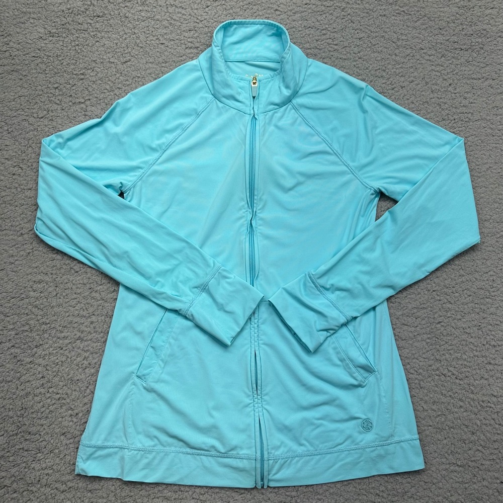 Lilly Pulitzer 003137 Womens Size Small Blue Luxletic Weekender Full Zip Jacket